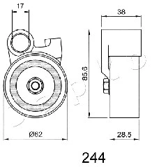 Tensioner, timing belt