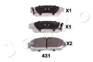 Brake Pad Set, disc brake (50431)