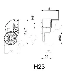 Tensioner, timing belt