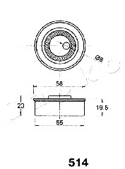 Tensioner, timing belt