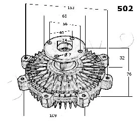 Clutch, radiator fan
