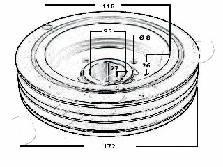 Belt Pulley, crankshaft