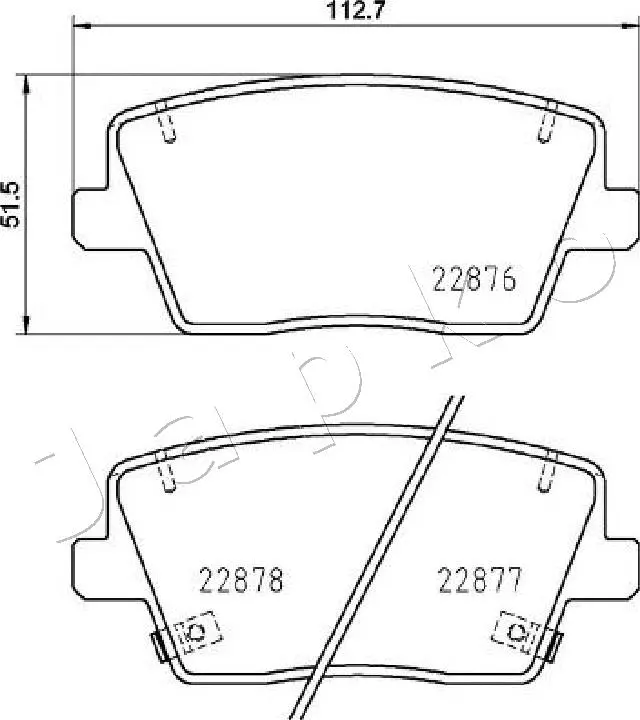 Brake Pad Set, disc brake (51H12)