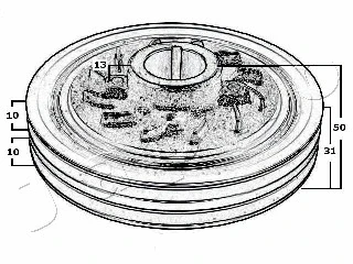 Belt Pulley, crankshaft