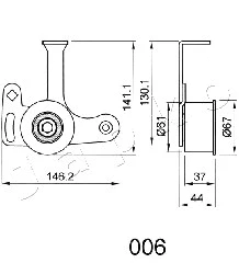 Tensioner, timing belt