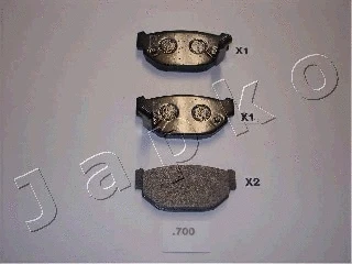 Brake Pad Set, disc brake (51700)