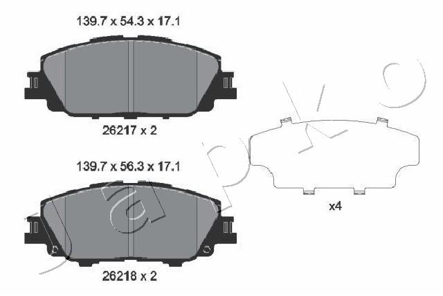 Brake Pad Set, disc brake (502030)