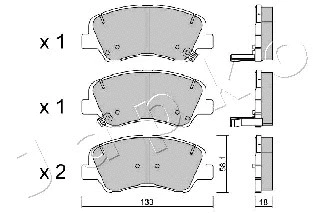 Brake Pad Set, disc brake (50H27)