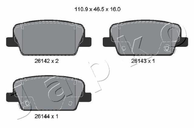 Brake Pad Set, disc brake (51H15)