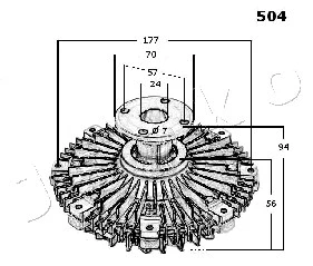Clutch, radiator fan