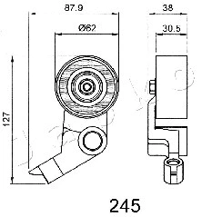 Tensioner, timing belt