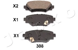 Brake Pad Set, disc brake (51308)
