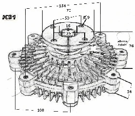 Clutch, radiator fan