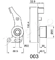 Tensioner, timing belt