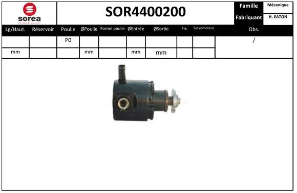 Hydraulic Pump, steering (SOR4400200)