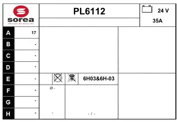 Alternator (PL6112)