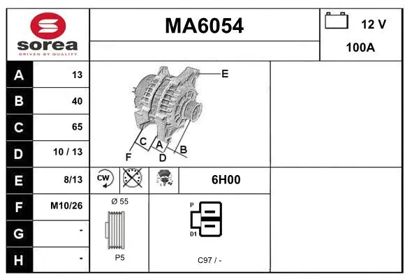 Alternator (MA6054)