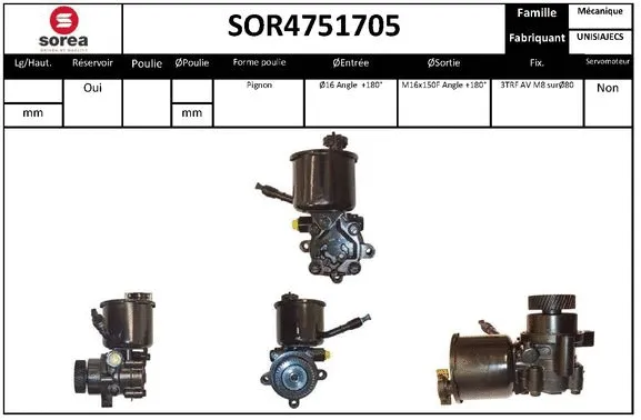 Hydraulic Pump, steering (SOR4751705)