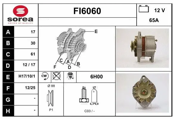 Alternator (FI6060)