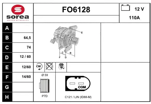 Alternator (FO6128)