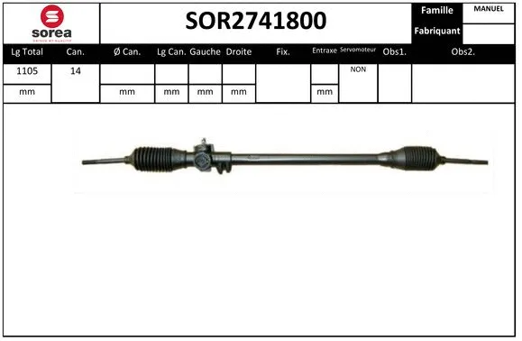 Steering Gear (SOR2741800)
