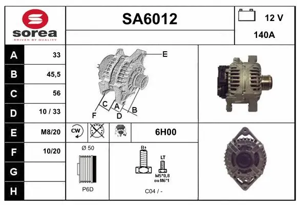 Alternator (SA6012)