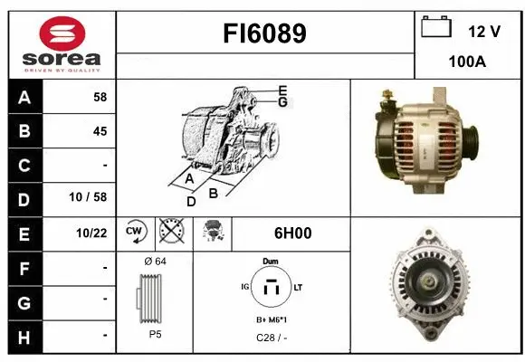 Alternator (FI6089)