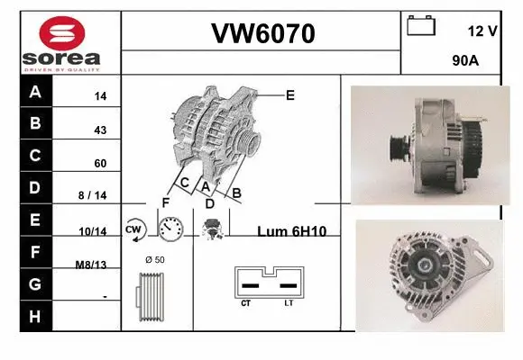 Alternator (VW6070)