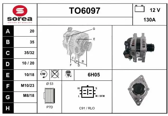 Alternator (TO6097)