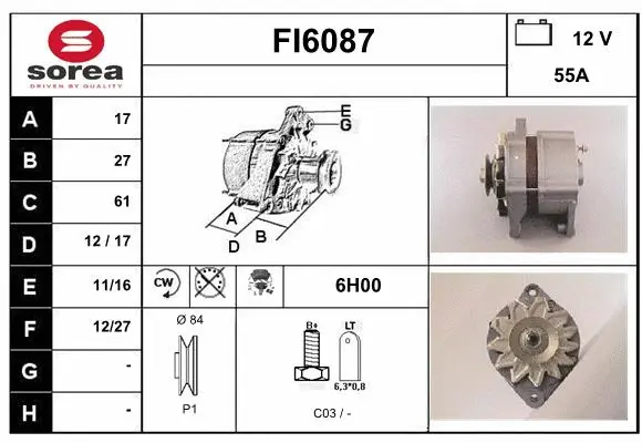 Alternator (FI6087)