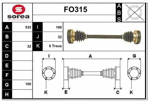 Drive Shaft (FO315)