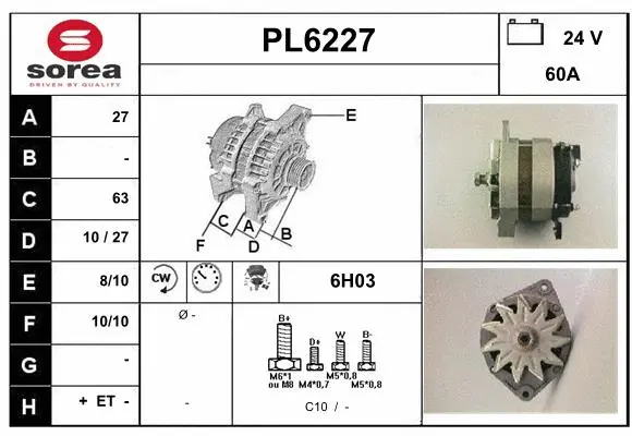 Alternator (PL6227)