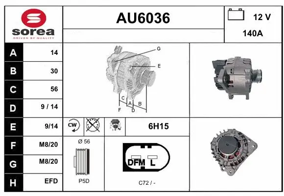 Alternator (AU6036)