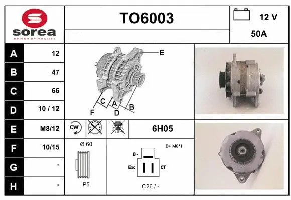 Alternator (TO6003)