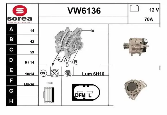 Alternator (VW6136)
