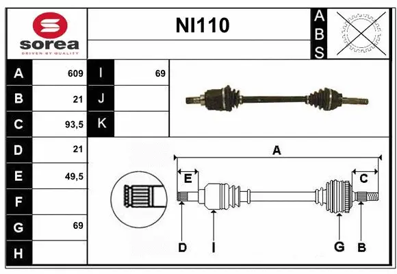 Drive Shaft (NI110)