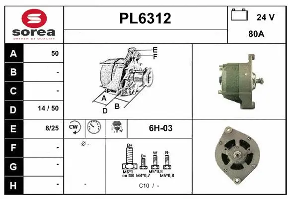 Alternator (PL6312)