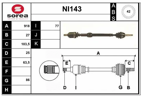 Drive Shaft (NI143)