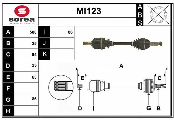 Drive Shaft (MI123)