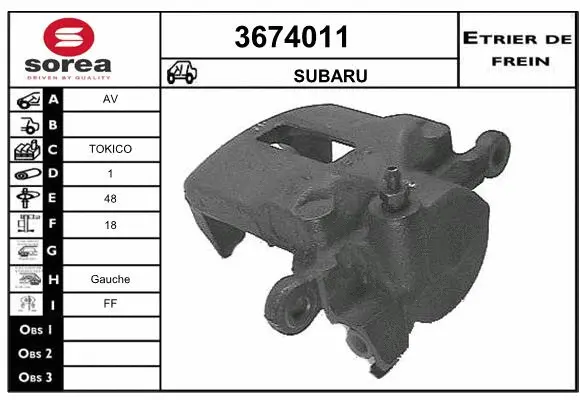 Brake Caliper (3674011)
