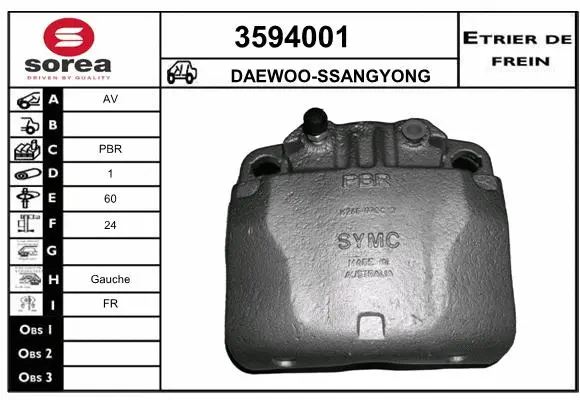 Brake Caliper (3594001)