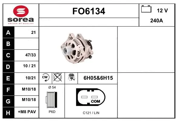 Alternator (FO6134)