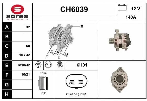 Alternator (CH6039)
