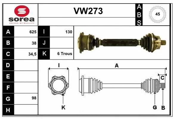 Drive Shaft (VW273)