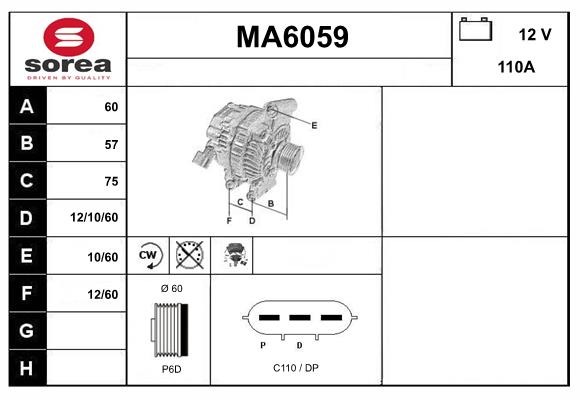 Alternator (MA6059)