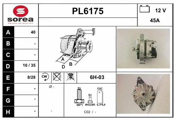 Alternator (PL6175)