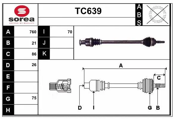 Drive Shaft (TC639)