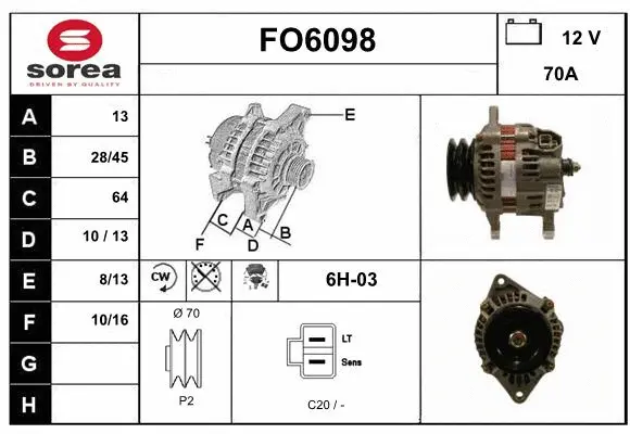 Alternator (FO6098)