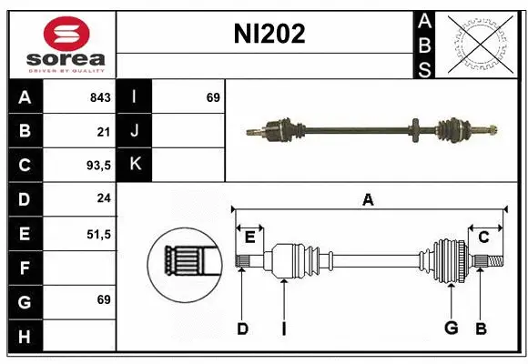 Drive Shaft (NI202)