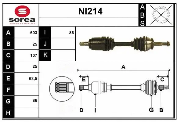 Drive Shaft (NI214)